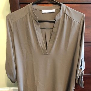 Lush Roll Sleeve top, olive sz M